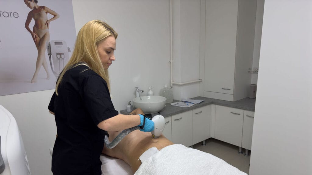 sedinta de tratament de epilare definitiva cu laser dioda la episculpt beauty sibiu